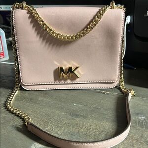 Michael Michael Kors‎ Mott Chain Swag Shoulder Bag - 2 Shades of pink gold chain